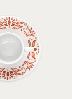 TASSE AVEC SOUCOUPE EN PORCELAINE BASQUE