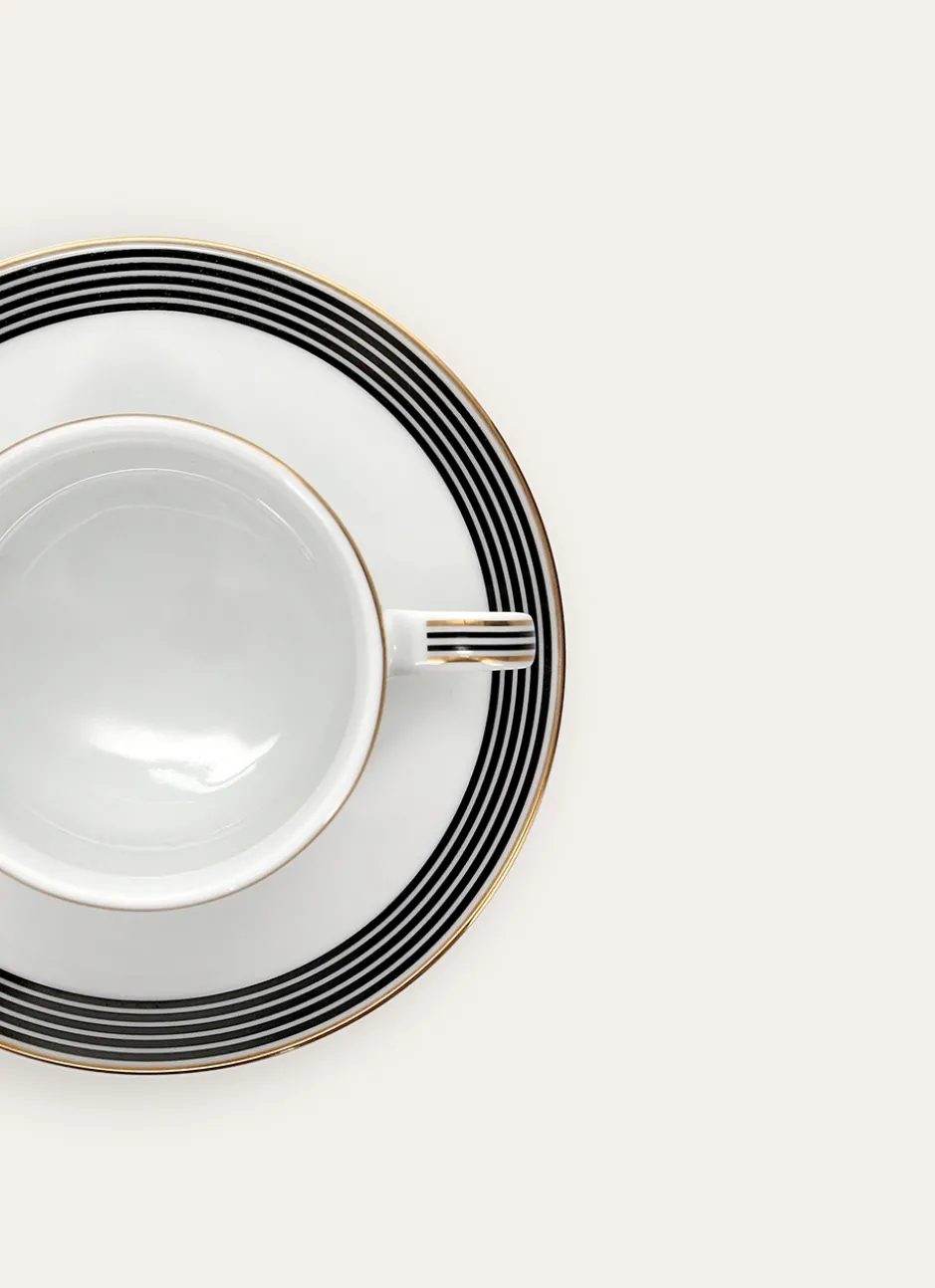 TASSE EN PORCELAINE AVEC LISERET EN OR SONGE Noir