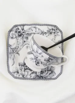 TASSE ET SOUCOUPE EN GRÈS ADELAÏDE GRIS