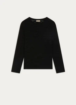 TEE-SHIRT MANCHES LONGUES EN COTON NOIR