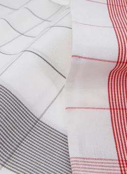 TORCHON EN TOILE MÉTIS GRIS