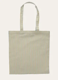 TOTEBAG RAYÉ vert