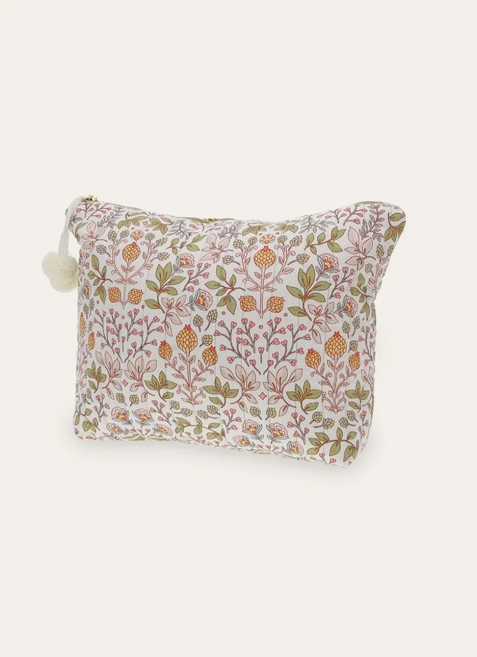 TROUSSE EN COTON MATELASSÉ MOTIF VÉGÉTAL JAISA MULTICOLORE