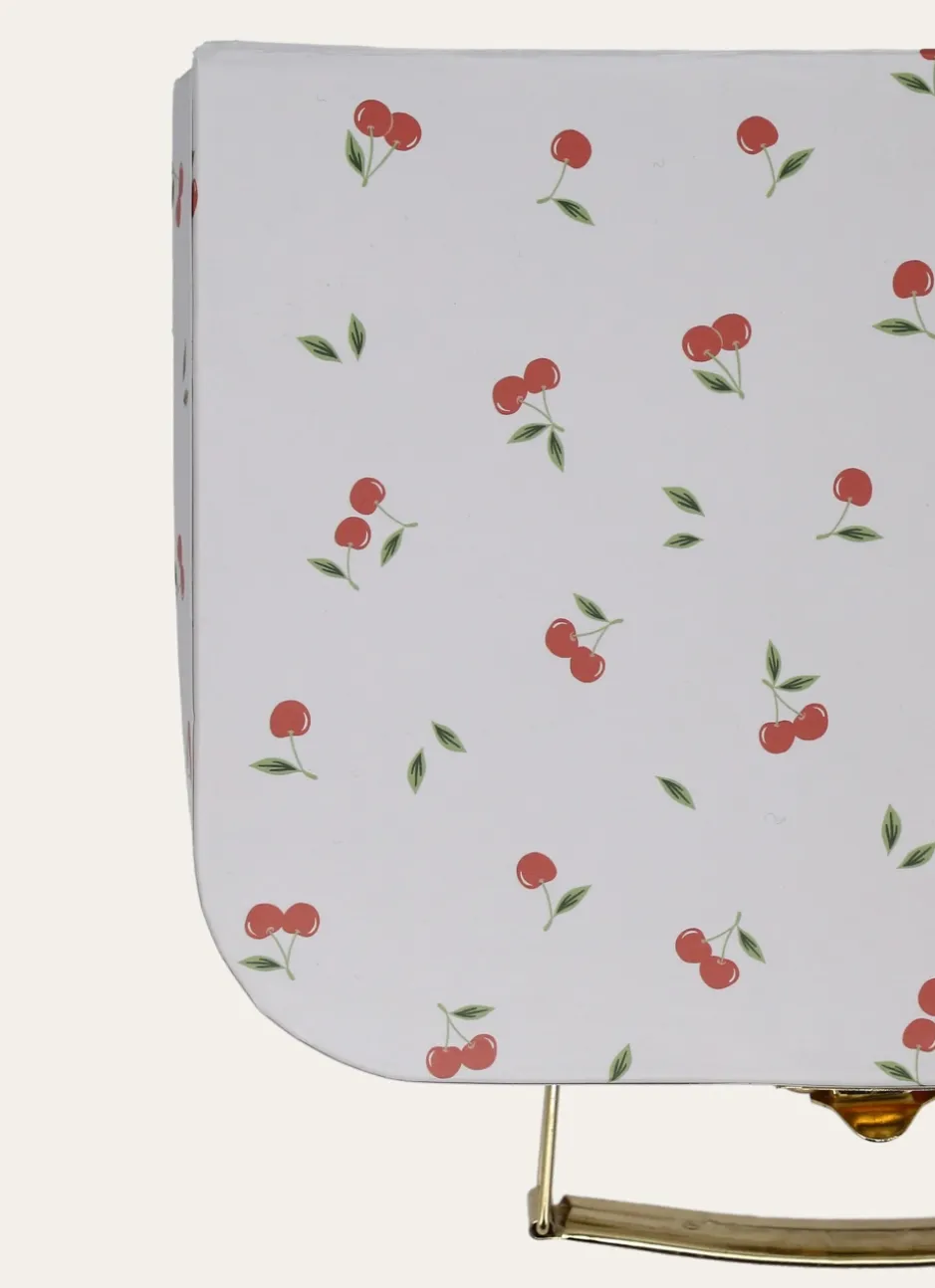 VALISETTE EN CARTON PETITES CERISES ÉCRU