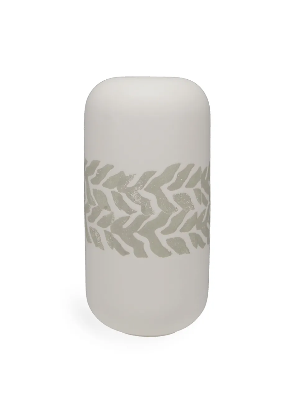 VASE EN FAÏENCE PEINT À LA MAIN TILLEUL