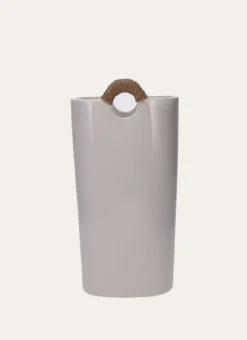 VASE EN GRÈS BRILLANT BLANC