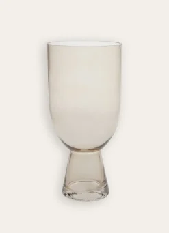 VASE EN VERRE TRANSPARENT AMBRE TRANSPARENT