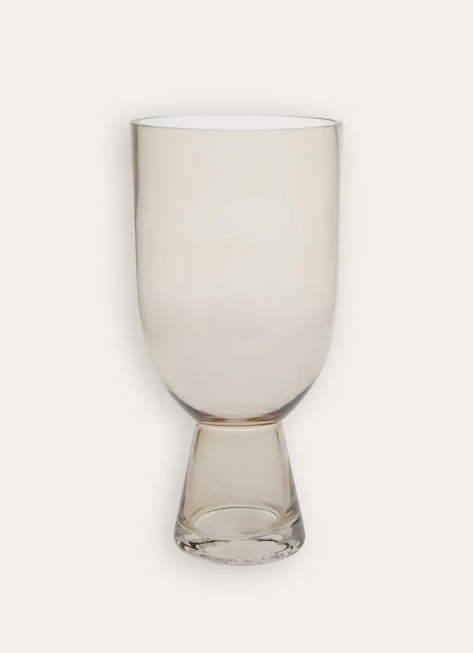 VASE EN VERRE TRANSPARENT AMBRE TRANSPARENT