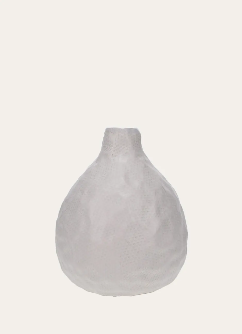 VASE SOLIFLORE EN GRÈS BLANC