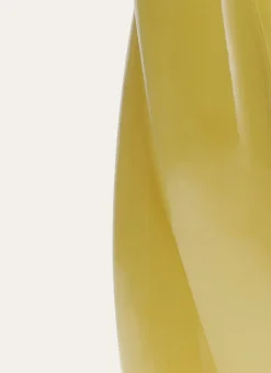 VASE TORSADÉ EN VERRE OPAQUE JAUNE