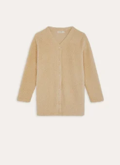 VESTE MANCHES LONGUES BOUTONNÉE EN SHERPA ECRU