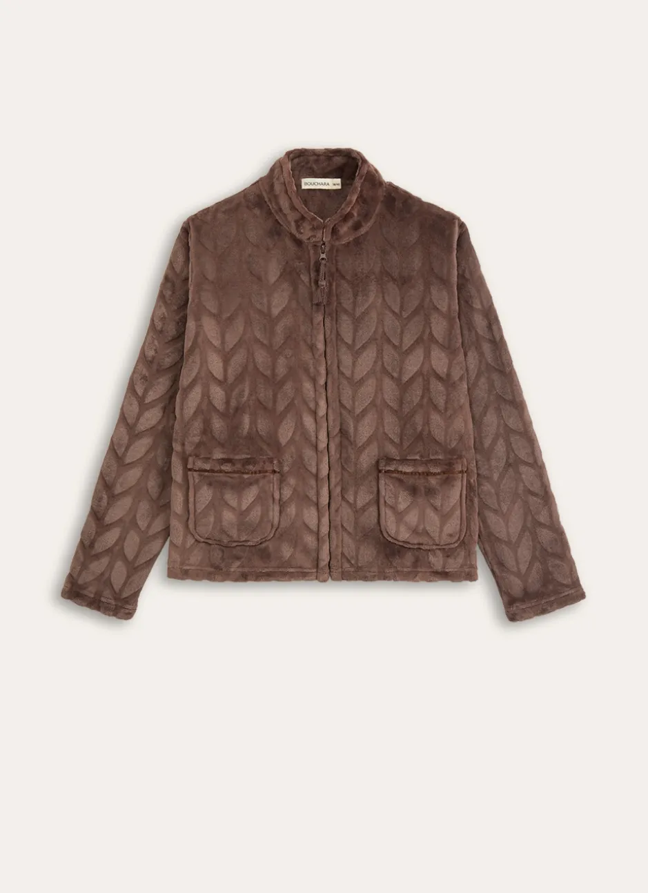 VESTE POLAIRE CASEL BRUN