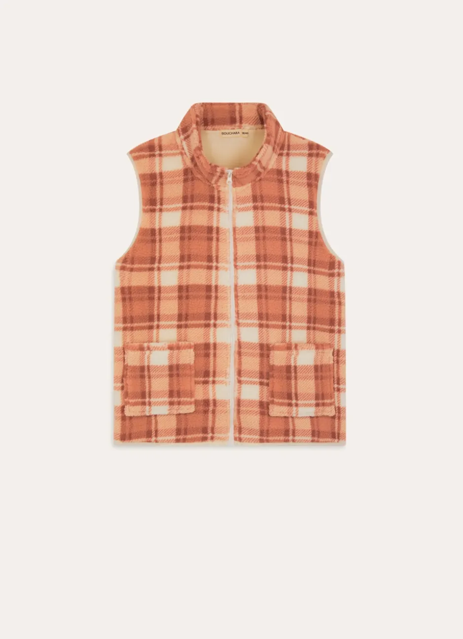 VESTE S/M CARREAUX KARO ROSE A CARREAU