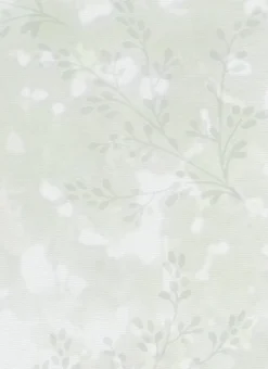 VITRAGE DÉVORÉ IMPRIMÉ FLORAL L90 X H180 CM BLANC