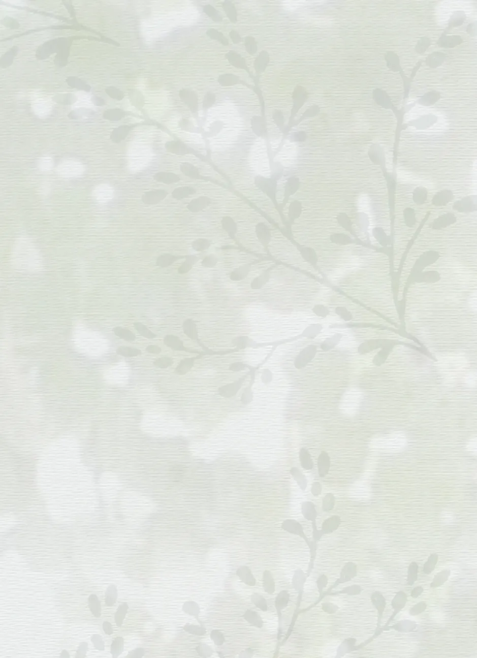 VITRAGE DÉVORÉ IMPRIMÉ FLORAL L90 X H180 CM BLANC