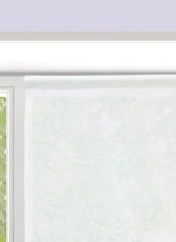 VITRAGE DÉVORÉ IMPRIMÉ FLORAL L60 X H120 CM BLANC