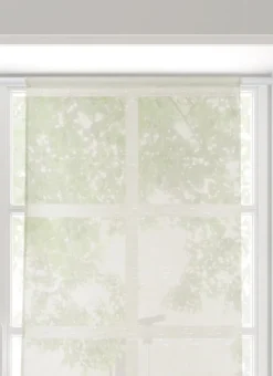 VITRAGE RAYURES HORIZONTALES EN RELIEF 60 X 120CM ECRU