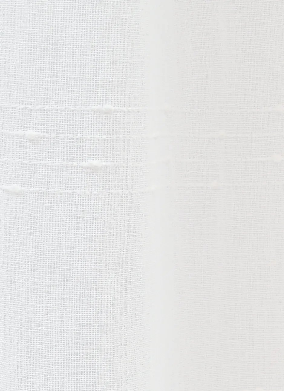 VOILAGE AVEC RAYURES HORIZONTALES EN RELIEF BLANC