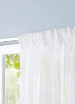 VOILAGE UNI GRANDE HAUTEUR 300 CM BLANC